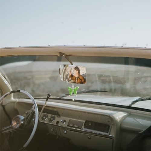 zipelo Rhinestone Butterfly Rearview Mirror Charm, Light Green - Image 4