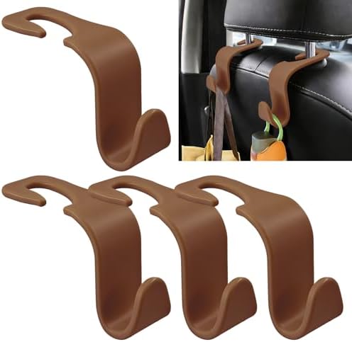 4PCS Car Seat Headrest Hooks, Car Purse Hook, Seat Back Organizer Storage by Unknown