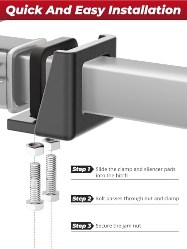 Anti-Rattle Hitch Clamp, 2 Inch Hitch Stabilizer - Image 7