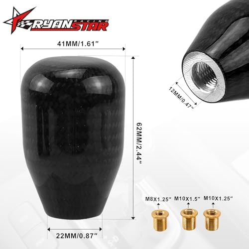 RYANSTAR RACING Carbon Fiber Shift Knob - Image 2