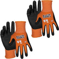 Klein Tools 60581 Work Gloves, Knit Dipped Cut Resistant ANSI A1 Nitrile Coated by Unknown