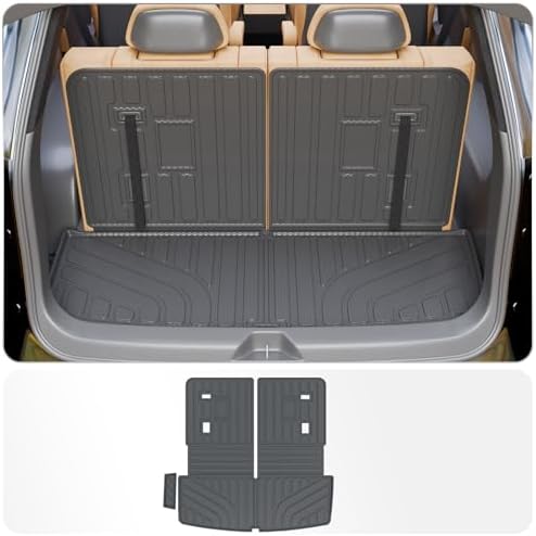 Trunk Mat with Backrest Mat for 2017-2023 GMC Acadia 6&7 Seats by Thinzyou