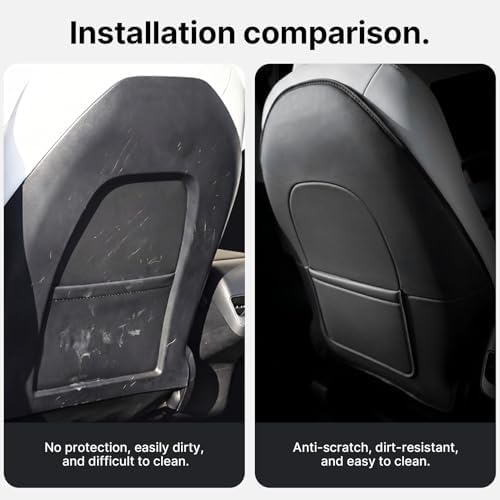 2Pcs Leather Seat Back Kick Protector - Image 3