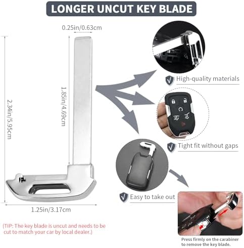6 Button Key Fob Shell Replacement Fits - Image 3