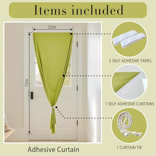 100% Blackout French Door Curtain- Privacy Thermal Insulated Door Window Curtain - Image 6