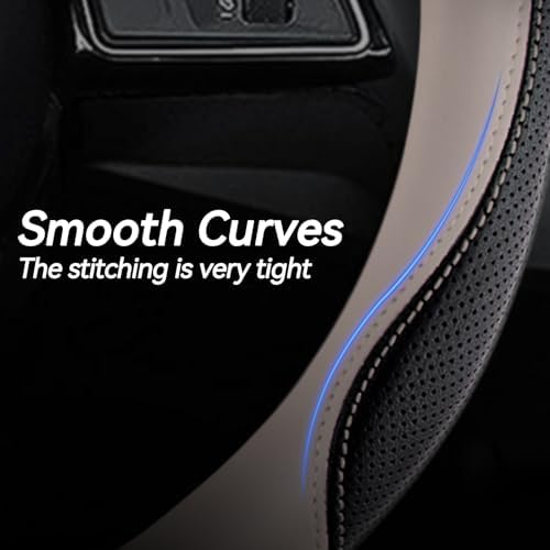 Car Steering Wheel Cover, Non-Slip Leather Protector - Image 3