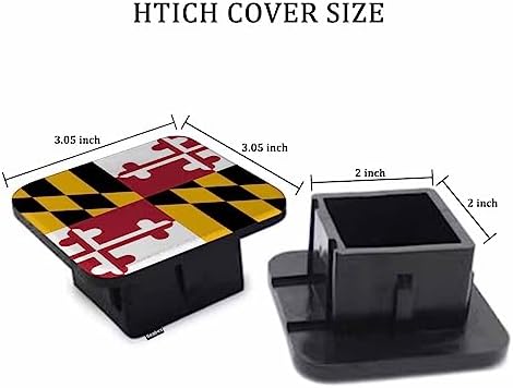 Maryland Flag Receiver Hitch Tube Cover Maryland State Flag of America Car Rear - Image 2