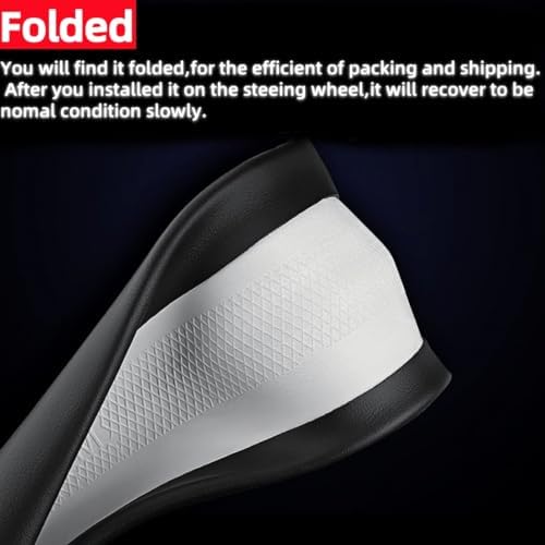 Leather Steering Wheel Cover 14.5-15 inchCompatible - Image 4