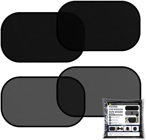 Static Cling Car Window Shades, UV Protection, 4 Pack by Unknown