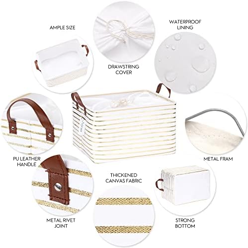 Hinwo 31L Large Canvas Storage Bin - Image 5
