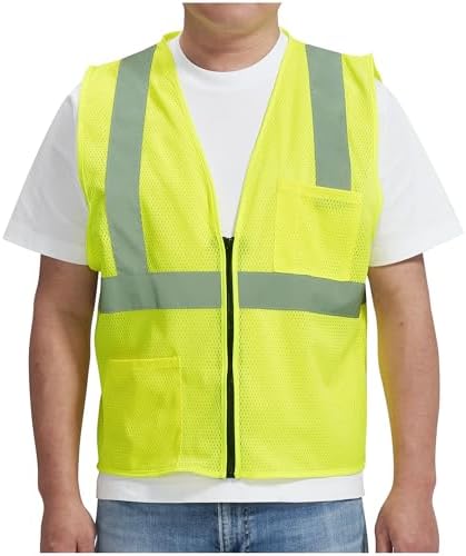 AYKRM 2 Pocket Mesh High Visibility Reflective Safety Vest by AYKRM