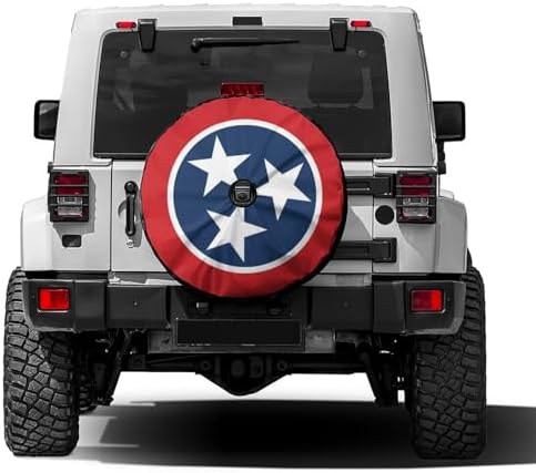 Tennessee Tri Star Flag Spare Tire Cover by Foruidea