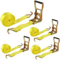 4 Pack 2 Inch Ratchet Straps Heavy Duty 20ft Tie Down Straps Ratchet by LISHINE