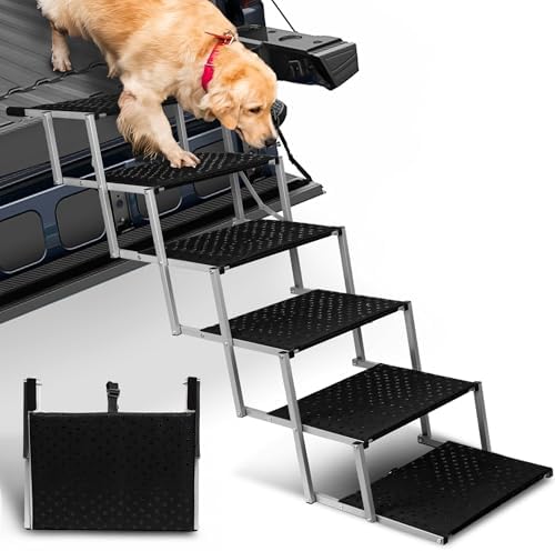 Foldable Dog Stairs for Car, 6 Steps by Niubya