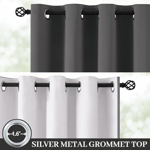 Yakamok Dove Grey 100% Blackout Curtains 84 Inches Long 50" Wide 2 Panel - Image 2
