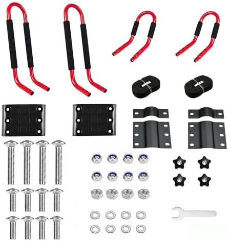 J Bar Kayak Roof Rack 2 Pair Heavy Duty Canoe Carrier - Image 2