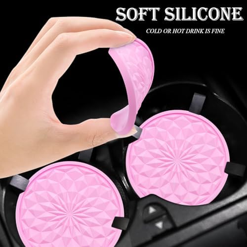4 Pack Silicone Car Cup Holder Coaster – 2.75 Inch Non-Slip Drink Mat, - Image 4