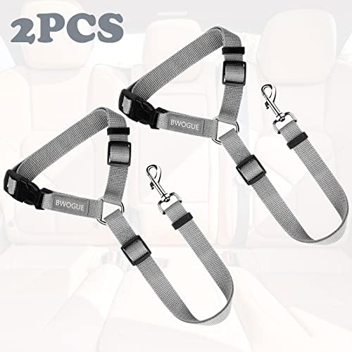 BWOGUE 2 Pack Dog Seat Belt for Car, Headrest Restraint Strap Set - Image 2