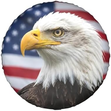 American Flag Bald Eagle Spare Tire Cover - Image 2