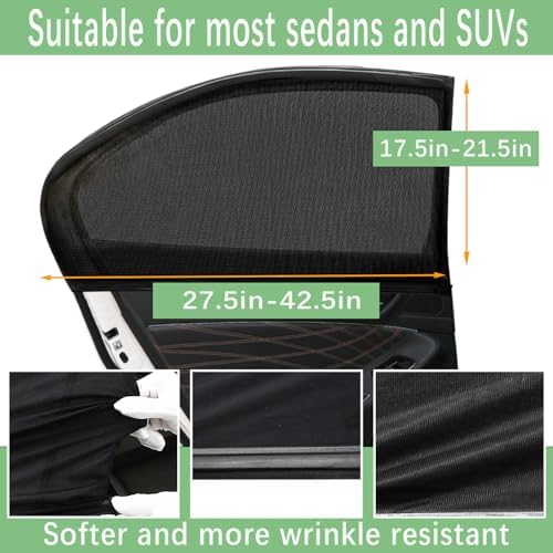 2-Pack 42.5"x21.5" Car Rear Window Sunshades, Car Window Shade Suitable - Image 4