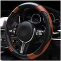 DXNQ Car Steering Wheel Cover, 15 Inch Carbon Fiber Leather Stitching Color by DXNQ