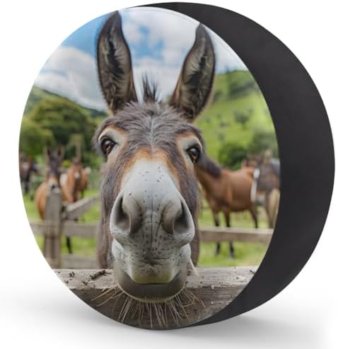 Spare Tire Cover Elegant Donkey Wheel Covers Protectors Waterproof Dust-Proof - Image 3