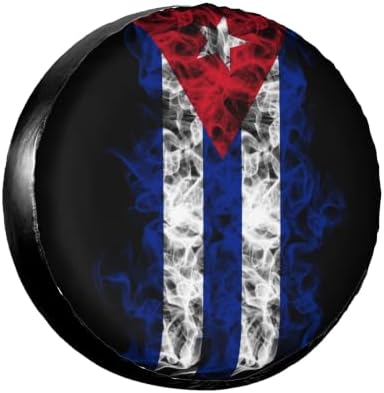 Cuba Cuban Flag Spare Tire Cover, Universal Waterproof & Dustproof Wheel by YSYZSDS