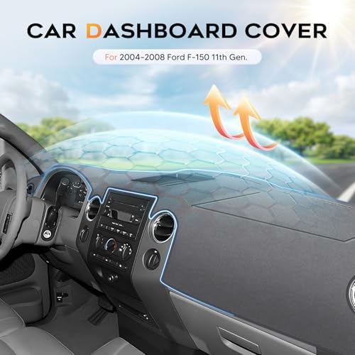 CARTIST Gray Dash Cover for 2004-2008 Ford F150/Lincoln Mark LT - Image 3