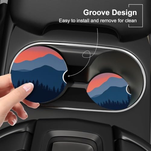 Ceramic Car Coasters – Absorbent Car Cup Holder Coaster Set - Image 5