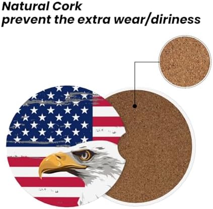 American Flags Eagle Car Coasters - Image 5