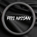 Leather Car Steering Wheel Cover, Breathable Laser-Perforated, Premium Texture by TRROCC