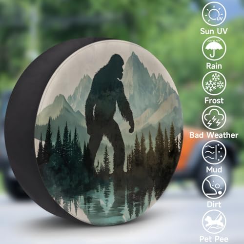 Bigfoot Spare Tire Cover 17in Spare Wheel Covers Tire Storage Cover - Image 3