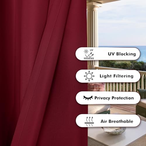 BONZER Wide Outdoor Waterproof Curtains - Image 4