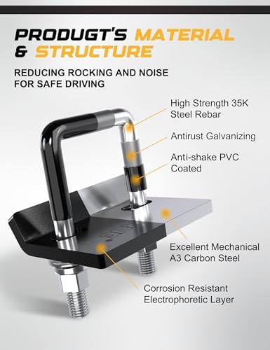 Anti Rattle Hitch Tightener 1.25", Rubber Coated Hitch Stabilizer - Image 2