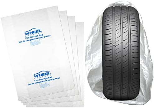 WHEEL CONNECT Tire Storage Bags. Made of Polyethylene LDPE Plastic, Large by WHEELCONNECT