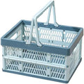 Collapsible Storage Crate with Handles, Milk Crates，33L Foldable Plastic by YTAONS