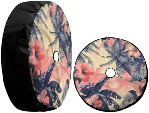 Tropical Hibiscus Spare Tire Cover - Image 3