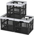 18 L Collapsible Milk Crates, Plastic Stackable Storage Crate by Doryh
