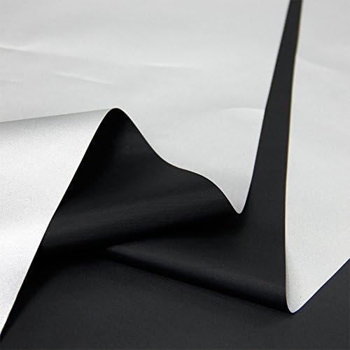 Blackout Drapery Shade Fabric Black and Silver 100 Percent Shading Light by David+accessories