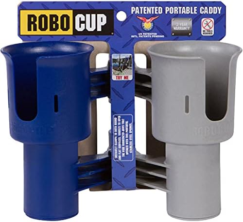 ROBOCUP, Patented Clamp On Boat Cup Holder |Multifunction Dual Drink Caddy - Image 2