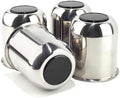 4Pcs 3.74" Stainless Trailer Wheel Center Caps, 4.33" H Chrome by DEWFLEW