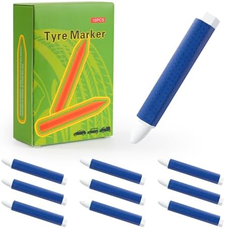 10 Pack White Tire Marking Crayons, Industrial Wax Crayon Sticks by Unknown