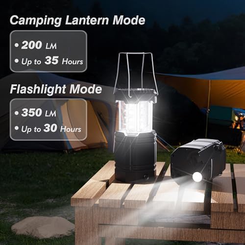 3000mAh Large Capacity Hand Crank Solar Camping Lantern - Image 2