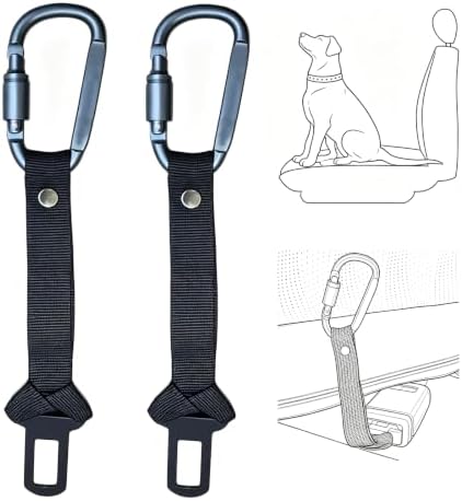 2 Pack Pet Car Seat Belt Restraint, Dog & Cat Car Seat Belt Anchor by KAPIQIU