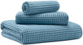 MICROFI Microfiber Waffle Bath Towels, 3 Pieces, Fast Drying, Lint Free by Unknown
