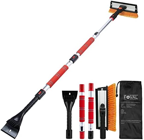 FOVAL 62.4" Extendable Ice Scraper Snow Brush by FOVAL