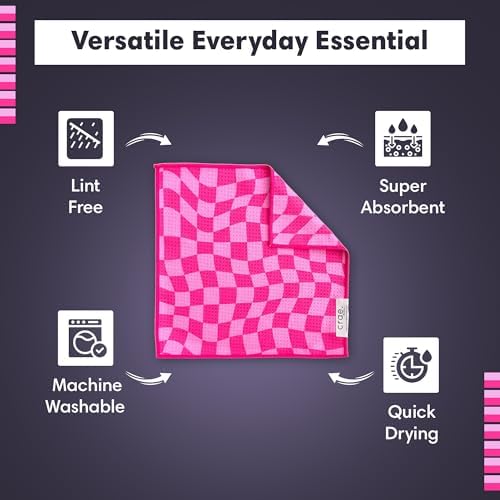 Double-Sided Microfiber Washcloths, Waffle Weave Kitchen Washcloths - Image 4