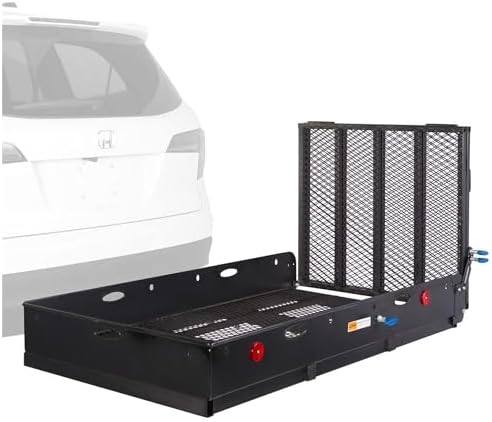 Folding Hitch Cargo Carrier, 500 lb Cap, Elevate Outdoor by ElevateOutdoor