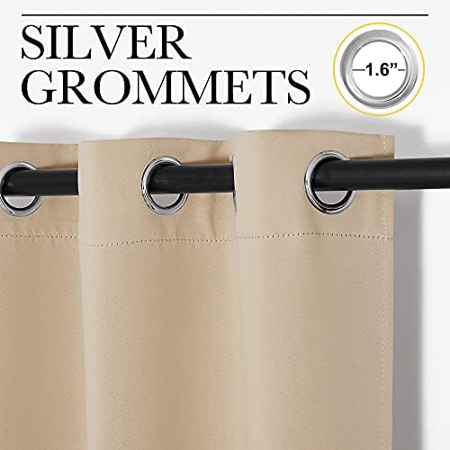 NICETOWN Biscotti Beige Blackout Curtains - Image 2