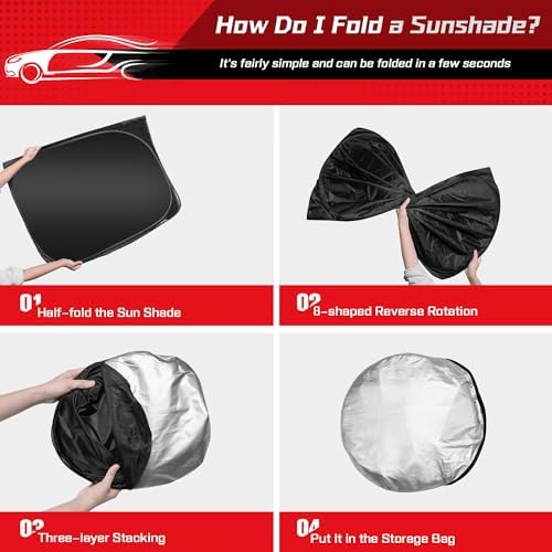 ARISMOTOR Windshield Sun Shade for Ch-evrolet Silverado 1500 2019-2026 - Image 4